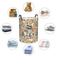 thumbnail image 4 of Balery Floral Paisley Cesta de ropa redonda con asas, impermeable, independiente, para ropa, juguetes, dormitorio y familia-Small, 4 of 6