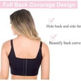 thumbnail image 2 of Super Push Up Bra Smoothing Back Fat Bra with Support Comfortable Seamless T Shirt Bra Full Coverage Deep Cup Bra Gray 38C, 2 of 5
