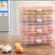 thumbnail image 4 of Billuyoard Soporte para huevos, nevera, 15 rejillas, bandeja para huevos, caja con tapa, contenedor de almacenamiento de plástico apilable transparente, Organizadores de utensilios de cocina Azul Billuyoard HA005026-03, 4 of 6