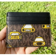 Michael Kors New York City Taxi Crad Holder Brown Mk Black