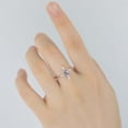 thumbnail image 3 of HeartsAndYou 1ct Oval Cut Moissanite Accent Cluster Halo Engagement Ring for Women 18k Rose Gold Over Silver, 3 of 7