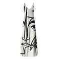 thumbnail image 3 of Qiylii Women Summer O-Neck Print Sleeveless Plus Size Pullover Long Dresses Spaghetti Strap Long Maxi Dress with Pockets, 3 of 4