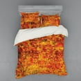 thumbnail image 2 of Ambesonne Orange Bedding Set 3 Pcs, Vintage Mosaic Grunge, Twin, Orange Mustard, 2 of 3