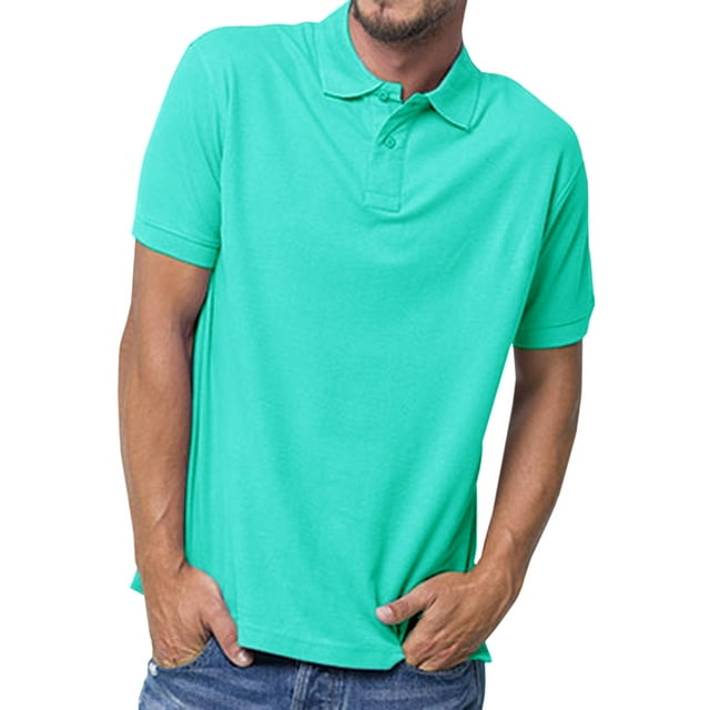 Basico Polos (Vert Menthe) à Col pour Femmes 100 % Coton Manches Courtes Polos de Golf pour Hommes