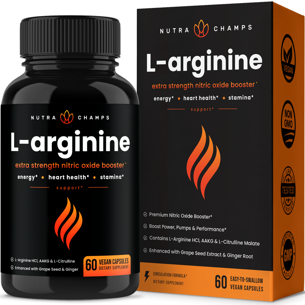 NutraChamps Premium L Arginine Supplement 5in1 Nitric Oxide
