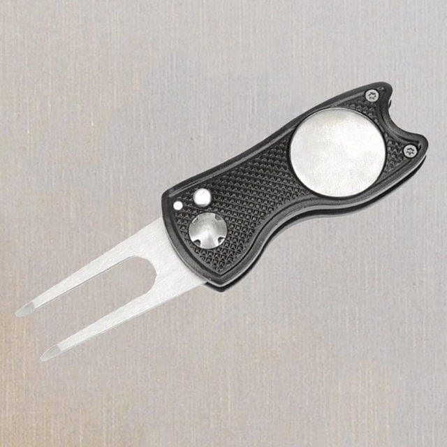 Herramienta de reparación de divisores para f, cuchilla de interruptor plegable de material acero inoxidable con botón hacia arriba y de pelota de go Negro