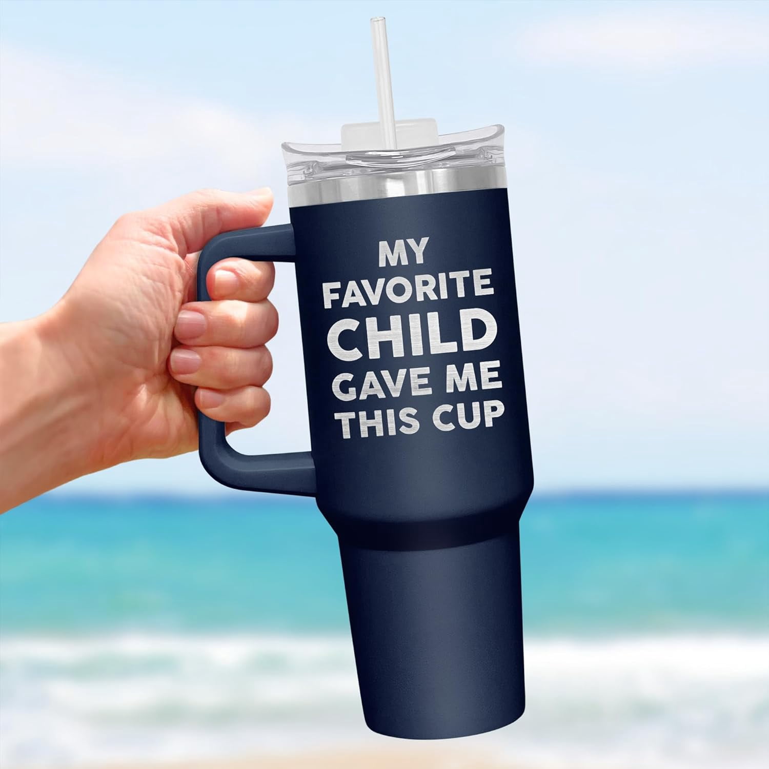 Father's Day Gifts for Dad - Insulated 40 oz Tumbler with Straw and Handle - Fathers Day Birthday Gifts for Dad from Daughter Son, Mens Birthday Gift Ideas