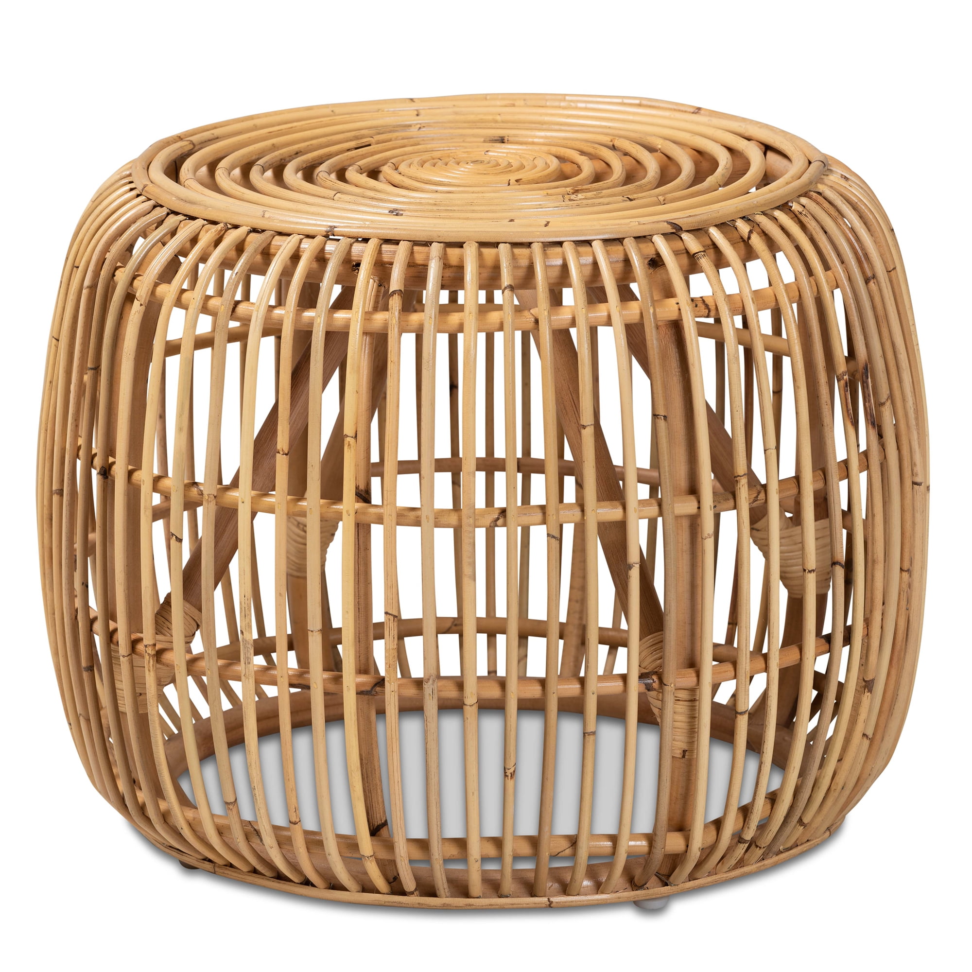 bali & pari Maverick Rattan End Table, Brown
