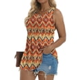 thumbnail image 4 of Fantaslook Womens Tank Tops Dressy Casual Sleeveless Blouses Crew Neck Pleated Tunic Shirts Summer Tops, 4 of 9