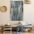 thumbnail image 2 of Rustic Tapestry, Image of Blue Grey Grunge Wood Planks Barn House Door Nails Country Life Theme Print, Wall Hanging for Bedroom Living Room Dorm Decor, 60W X 80L Inches, Gray Blue, by Ambesonne, 2 of 5