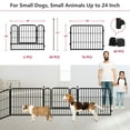 thumbnail image 5 of Jhsomdr Dog Playpen Outdoor 24 inch Height 20 Panels Metal Dog Fence Indoor Puppy Pen for Medium Small Dogs, 5 of 8