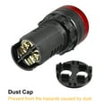 thumbnail image 4 of 3pcs Pilot Light /DC 110V Panel Indicator Flashing Alarm with Buzzer, Red, 4 of 5