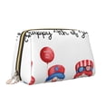 thumbnail image 2 of Naloa Happy Independence Day Gnome Leather Makeup Bag for Purse Travel, Portable Small Cosmetic Organizer for Women and Girls, Make up Bag with Zipper, 2 of 8