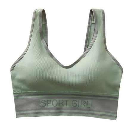 Aoochasliy Bras for Women Clearance 1 Pieces Bra for Girls V Neck Cami Vest Padded Seamless Bralette Straps Sleeping Bras Push Up Tank Tops Underwear