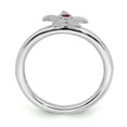 thumbnail image 2 of Sterling Silver Stackable Expressions Garnet Starfish Ring - Size 8, 2 of 3