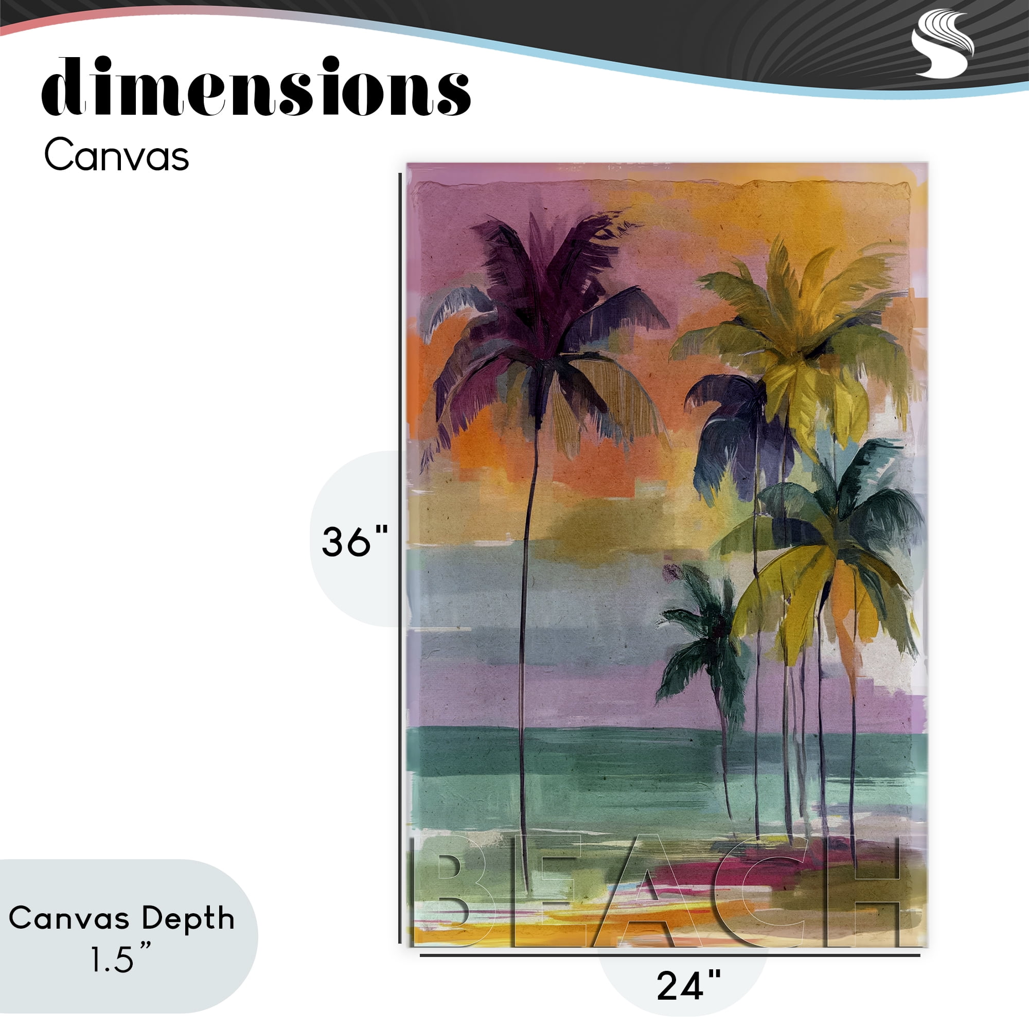 Stupell Industries Crayon Beach at Sunset Canvas Wall Art, design by Annabelle Hall