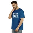 thumbnail image 4 of Inkmeso T-Shirt à Col Rond pour Hommes avec Imprimé Graphique Best Papa Ever.€ T-Shirt pour la Fête des Pères, 4 of 7