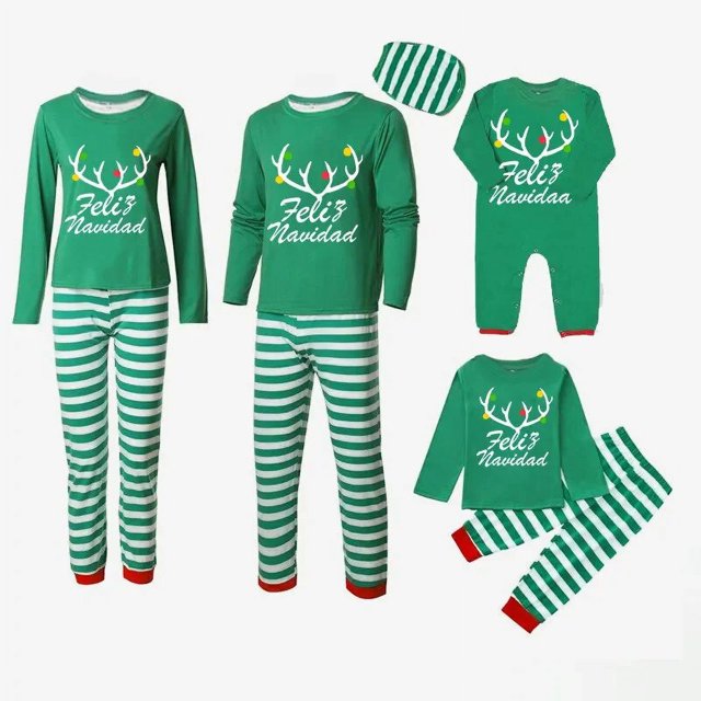 Pijamas familiares a juego de Navidad, conjunto de pijamas de Feliz Navidad, astas de alce, cuadros rojos y negros