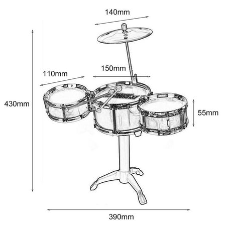 Барабанная установка своими руками 3-Piece Kids Drum Set Children Junior Drums Kit Simulation Jazz Drums Percussion