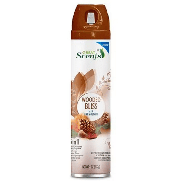 Great Scents Wooded Bliss Aerosol Air Freshener – 9 oz (1 bottle)