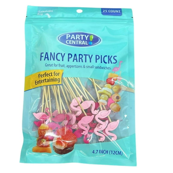 4.7" Fancy Flamingos Party Picks:25CT