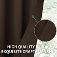 thumbnail image 6 of Fashion Sliding Door Curtain 180 X 96 Inches, Wide Thermal Blackout Curtains Room Darkening Room Divider Window Drape, 1 Panel, Brown, 96 Length X Wide 180, 6 of 6