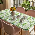 thumbnail image 3 of Spring Leaves Table Cloths for 3 Foot Rectangle Tables, Pastoral Garden Botanical Watercolor Patio Waterproof Elastic Fitted Tablecloths, Washable Rectangular Table Cover for Camping, 3 of 8