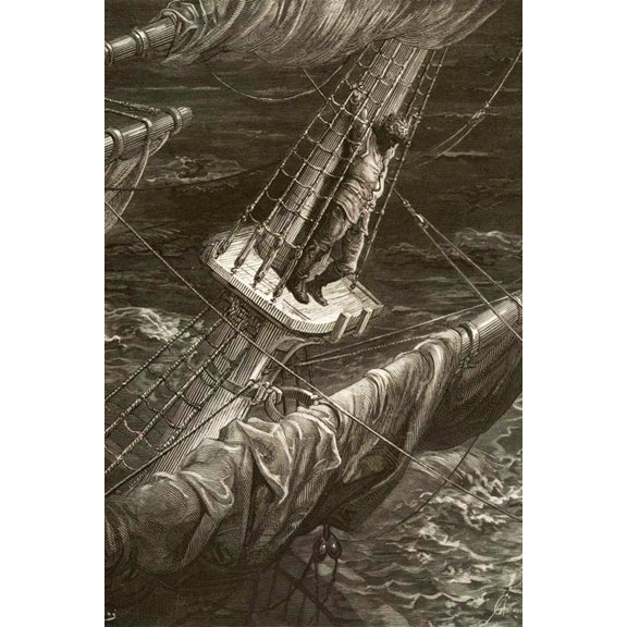 24x36 gallery poster, Rime of the Ancient Mariner, by Gustave Dore