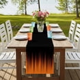 thumbnail image 4 of Table Runners 70 Inches Long Dress Scarves, Burnt Orange Black Ombre Farmhouse Coffee/Dining/Kitchen Table Decor, Holiday Table Runner, Modern Abstract Striped Gradient 13x70 Inch, 4 of 9
