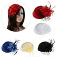 thumbnail image 2 of Necvior Hair Accessories Fashion Women Fascinator Cocktail Tea Party Hat Wedding Headwear with Veil Flower, 2 of 9