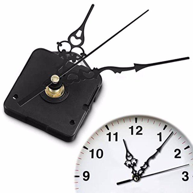 Wosthever Mecanismo de reloj de cuarzo Mute DIY Movimiento Manos Reparación alimentada por batería Reemplazo Kit silencioso Accesorios Decoración del hogar