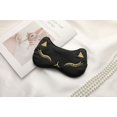 thumbnail image 1 of Antifaz para dormir negro sin bolsa de hielo, antifaz para ojos de gato, antifaz de seda analógica, antifaz opaco, antifaz de viaje para dormir con correa ajustable, para mujeres y hombres Rojo Verde, 1 of 5