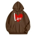 thumbnail image 1 of WEAIXIMIUNG White Sweatshirt Women Ladies' Cute Pullover Comfortable Drawstring Hoodie with Pocket Sweatshirt, 1 of 3