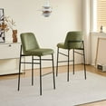 thumbnail image 2 of New Classic Furniture Erik Metal and Fabric Bar Chair in Green (Set of 2), 2 of 8