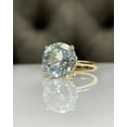 thumbnail image 3 of 14k Yellow Gold Plated 3ct Round Cut Aquamrine Classy Solitaire Engagement Ring, 3 of 5