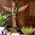 thumbnail image 5 of Zeckos 20 inch Light Brown Wood Carved Northwest Coast Totem Sculpture Home Decor, 5 of 13