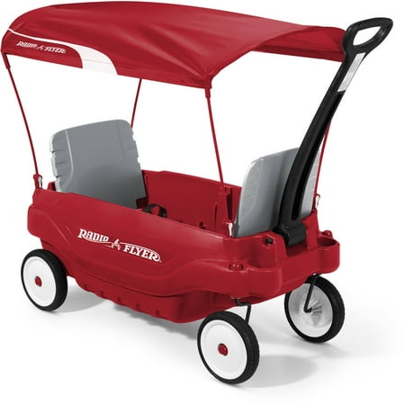 Radio Flyer, Deluxe Family Wagon with Canopy, Folding Seats, (Best Wagon For Sand)