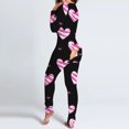 thumbnail image 1 of Mono con estampado de mariposa Vantage para adultos, pijama con botones para el Día de San Valentín, pantalones cortos de Navidad para mujer, ropa de dormir Sexy para el hogar, 1 of 3