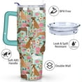 thumbnail image 3 of Cute Dog Design 40oz Tumbler with Handle - Double Wall Insulated Coffee Mug for Women - Dog Mom Gift Travel Cup with Straw, 3 of 7