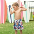 thumbnail image 4 of FORMRS Boys Swim Trunks Quick Dry Mesh Liner Boardshorts Sizes XS-XL, Musical Pattern, 4 of 7