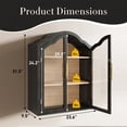 thumbnail image 4 of Arched Wall Cabinet with Glass Doors, SMaterial Engineered Wood Recommended Uses For Product Decorative items, Kitchen Appliances, Toiletry Product Dimensions 9.5"D x 23.6"Wtorage Cabinet for Kitchen, 4 of 6