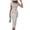 Brown, variant on Womens Summer Maxi Dress Crewneck 1/4 Sleeve Bodycon Casual Sundress Striped Side Tie Knot Office Dress Multi-Color Available