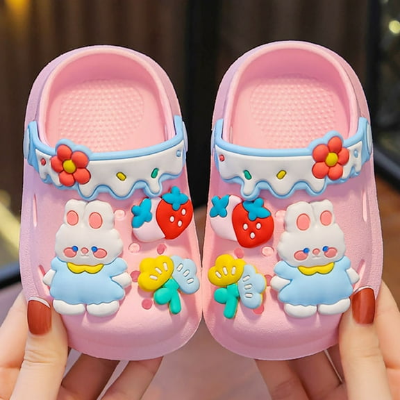 Hifoo Kids Summer Sandals Open Toe Patchwork Boys Outdoor Beach Shoes Unisex Clogs On Water Shoes Toddler Children Comfortable Lightweight Cozy Baby Footwear