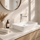 thumbnail image 2 of Lavabo Ovalín Rectangular Cerámico Blanco De Sobreponer 61cm, 2 of 5