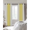 thumbnail image 3 of Lemon Yellow White Blackout Curtains 96 Inches Long for Bedroom, Gradient Vertical Stripes Geometric Thermal Insulated Room Darkening Black Out Window Curtain Panels Grommet Drapes for Living Room, 3 of 8