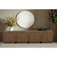 thumbnail image 4 of Best Master Furniture Questa Scandinavian Mid-Century 2-Door Cabinet with Arch Handles, Brown, 4 of 7