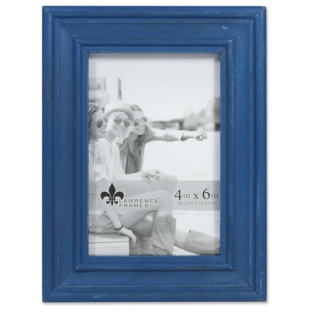 4x6 Durham Weathered Navy Blue Wood Picture Frame