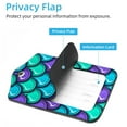 thumbnail image 3 of Square 2Pack PU Leather Colorful Fish Scales Cruise Luggage Tag with Privacy Cover and Stainless Steel Ring - Suitable for Travel Handbags Backpacks Luggage Tags, 3 of 6