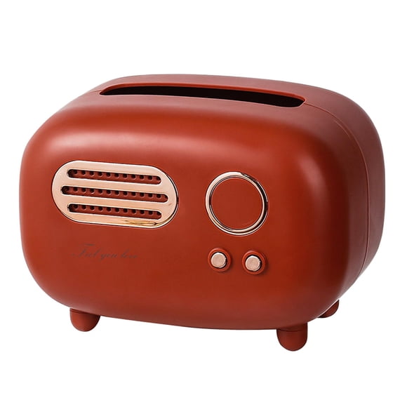 Caja de pañuelos vintage con forma de radio para sala de estar, baño y cocina El 132x197x138 cm
