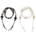 thumbnail image 4 of 2x Perlas de Imitación  Gafas de Lectura Cadena Cadenas de Anteojos Cordones para Mujeres Gafas de Sol Soporte Correa Cordones 65cm Zulema Collar de gafas, 4 of 8